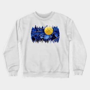 Bue Mountains by Golden Sunset Crewneck Sweatshirt